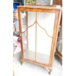 Walnut Single Door China Cabinet: