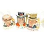 Royal Doulton Sealed Whiskey Decanters for: Jim Beam, John Bull & Dewars(3)