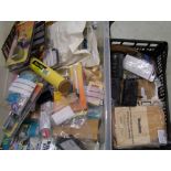 A large quantity of card making: craft / art materials ( 2 trays)