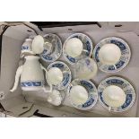 Coalport Revelry coffee set: to include coffee pot, milk, sugar, 7 coffee cans, 6 saucers