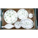 Wedgwood Wild Strawberry Patterned Dinner Ware to include: dinner plates, side plates, finger bowls,