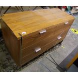 Modern teak effect mdf side board: ( damaged)