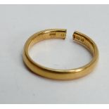 22ct gold wedding ring: cut in half, 3.