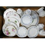 A mixed collection of Royal Albert teaware to include patterns: memory lane, silver maple,