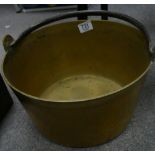 Very Large Brass Jam Pan: diameter 33cm
