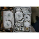 A large Collection of Mayfair Floral Tea & Dinnerware:two trays including teapot