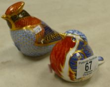Crown Derby Gold Stopper Paperweights(2):