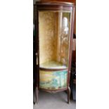 Reproduction Mahogany Bow Fronted Glazed Display Cabinet: