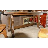 Reproduction Large Oak Refectory Table: 183 x 76 x 77cm