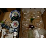 A mixed collection of items to include: Ornaments , Glassware,