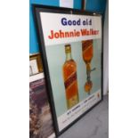 Very Large Johnnie Walker 1950's Framed Advertising Poster: The Scotch of Scotch,