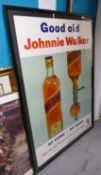 Very Large Johnnie Walker 1950's Framed Advertising Poster: The Scotch of Scotch,