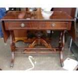 Reproduction Drop end Mahogany Hall Table: