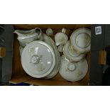 Royal Doulton White Nile Patterned dinner ware to include: Tureens, Platters ,