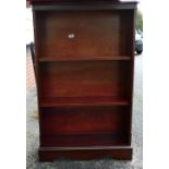 Reproduction Mahogany Open Bookcase: