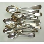 A collection of silver cutlery: 680 grams.