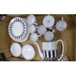 Susie Cooper Corinthian Patterned Coffee Set: 21 pieces