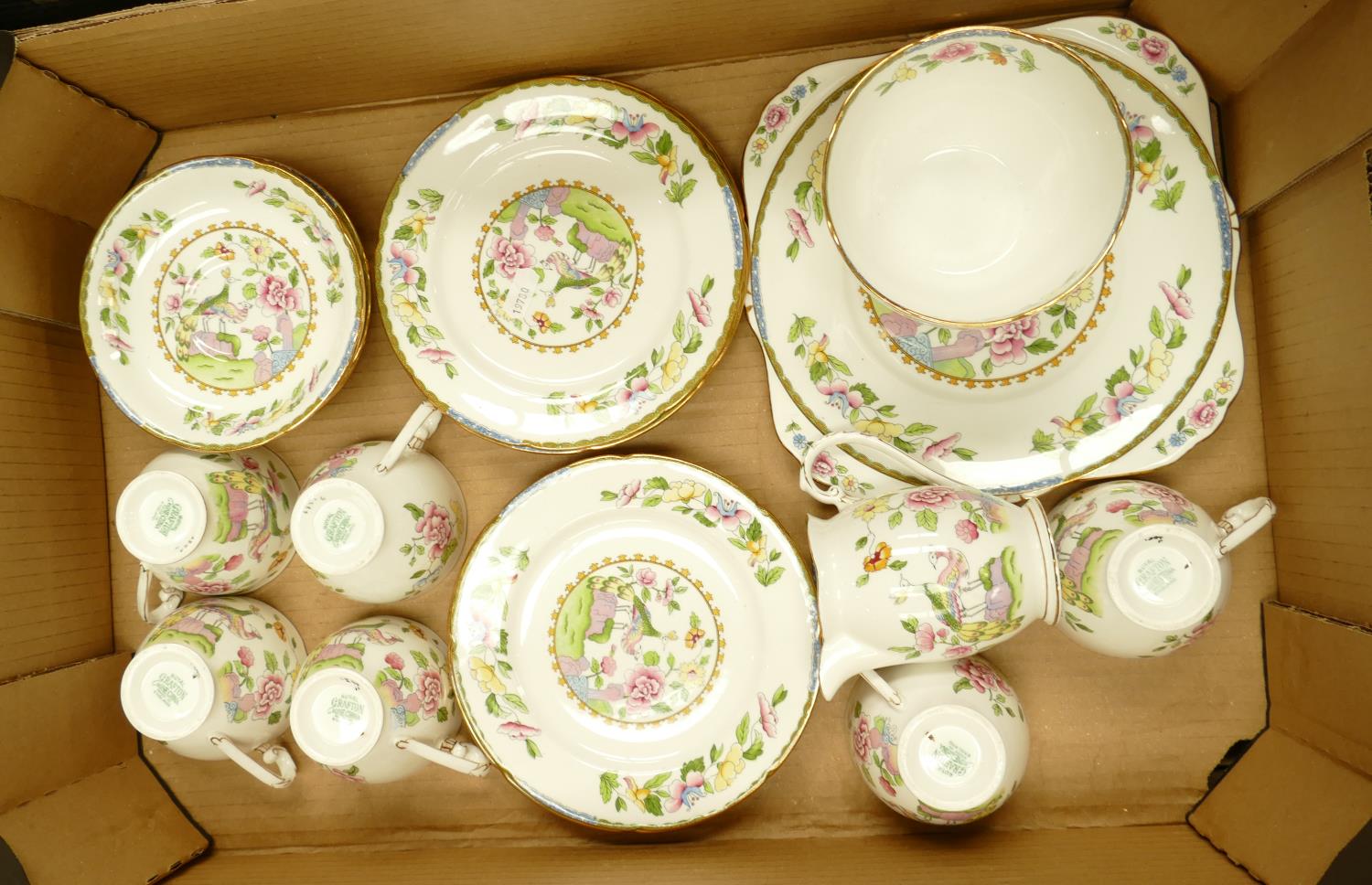 Royal Grafton Floral Decorated Tea Set: 21 piece