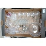 A collection of glassware to include: bowls,