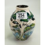 Moorcroft Grasmere Bluebell vase 3/5: No.96 signed by designer Nicola Slaney.