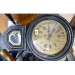 Oak Cased Continental Drop Dial wall clock: