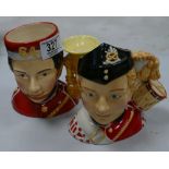 Royal Doulton intermediate character jugs North Staffordshire fife player D7217,