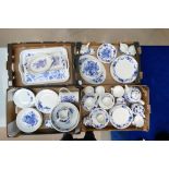 A large collection of Portmeirion: blue and white pottery to include a mix of dinner and tea ware