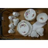 A Floral English Bone China Tea set: