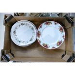 A mixed collection of items to include: Royal Albert Old Country,