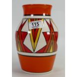 Wedgwood Bizarre By Clarice Cliff Vase: in The Sunburst Design, height 18cm.