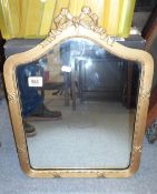 Gilt Framed Ribbon Mirror: 41 x 53cm