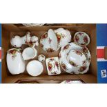 Royal Albert Old Country Roses: mixed collections including salt and pepper, planters,