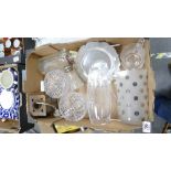 A mixed collection of items to include: Bohemia Crystal Bowls, Decorative Vases Silver Plated plate,