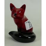 Royal Doulton Seated Flambe Fox: height 11cm