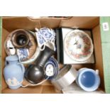 A mixed collection of items to include: Dudson Jasperware Lamp Base,