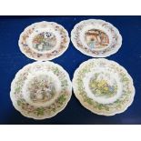 Royal Doulton Brambly Hedge: Four seasons plates (4)