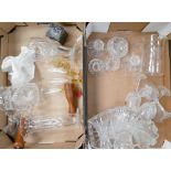 A collection of quality Cut Glass to include: water jugs, Vases, candlesticks,