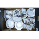 Duchess & Queen Anne Floral Decorated Tea ware: 32 pieces