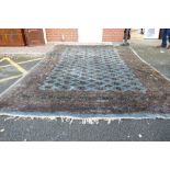 Very Large Bokhara Patterned Carpet: