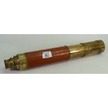 Brass & Wood 3 Section Telescope: extended length 97cm