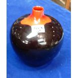 Royal Doulton flambe vase: Rouge et Noir 1616