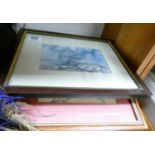 Four framed Landscape Prints: togther with similar item(5)
