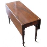 Victorian Mahogany Pembroke Table: 112 length x 45 width and 64cm height