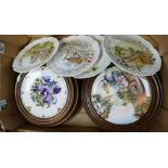A collection of Royal Albert Decorative Wall Plates: ten items ,