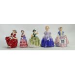 Royal Doulton Small Lady figures to include: Dinky Doo Hn1678, Marie HN1370, Victorian Lad M25,