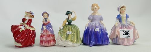 Royal Doulton Small Lady figures to include: Dinky Doo Hn1678, Marie HN1370, Victorian Lad M25,