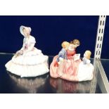 Royal Doulton Lady figures: Daydreams HN1731 and Bedtime Story HN2059 (2)