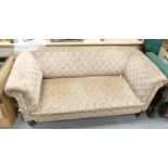 Edwardian Walnut framed 2 seater sofa: matching previous lot