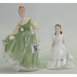 Royal Doulton Lady Figures: Fair Lady HN2193 & Kerry HN3036(2)