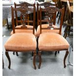 Set of 4 Carved Queen Anne Legged Dinning Chairs(4):